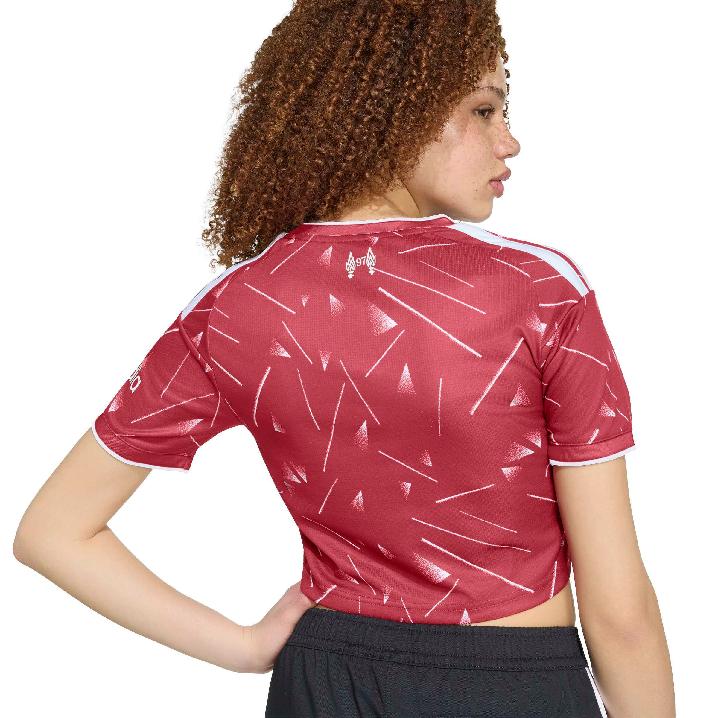 Women's adidas White Liverpool 2026/27 Away Cropped Replica Jersey