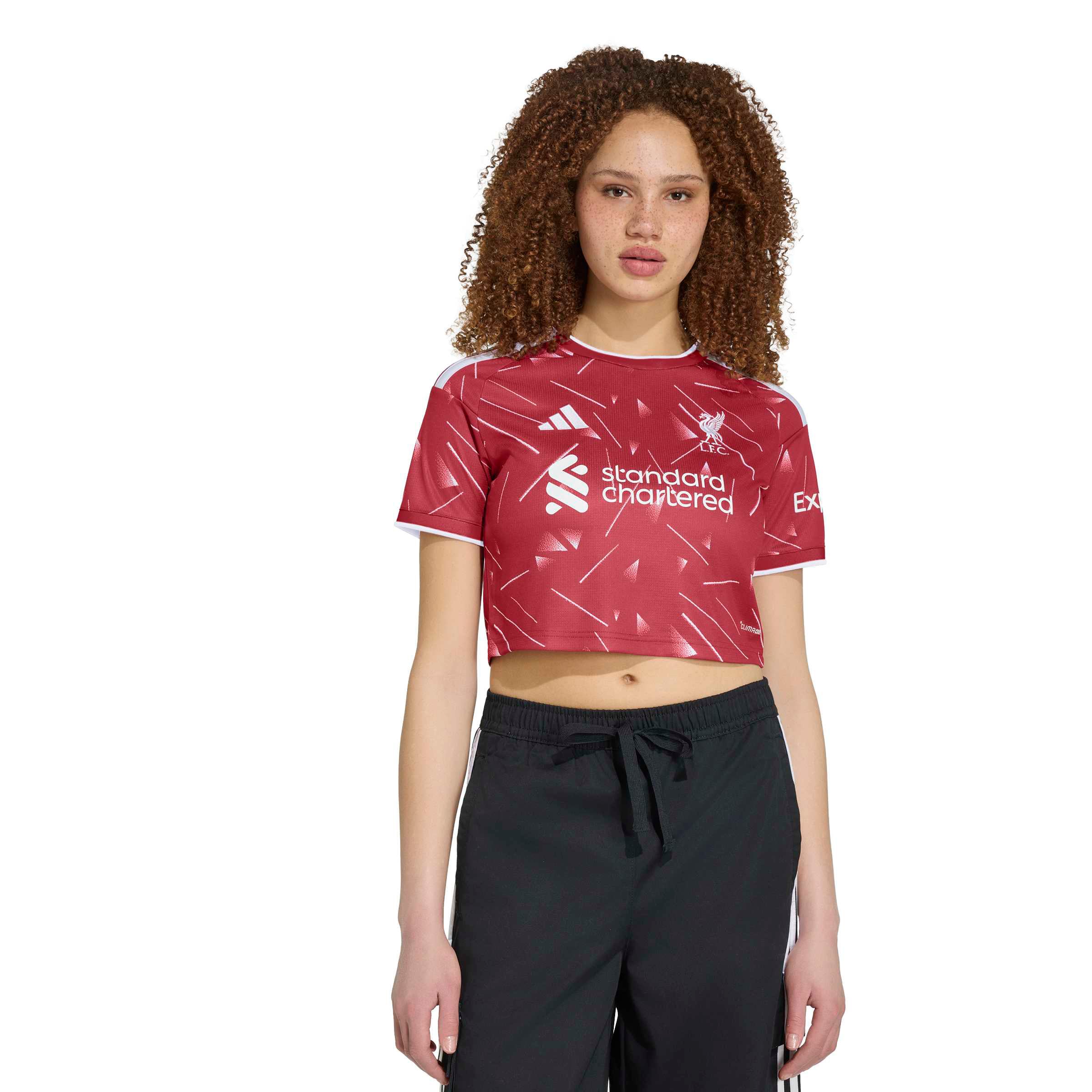 Women's adidas White Liverpool 2026/27 Away Cropped Replica Jersey