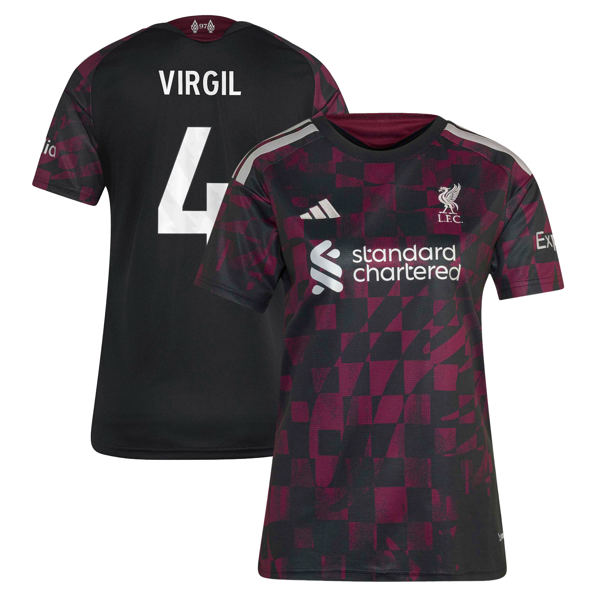 Maillot réplique domicile rouge Liverpool 2026/27 adidas Virgil van Dijk pour femme