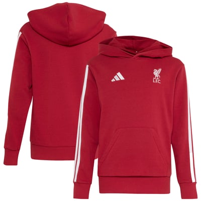 Sweat à capuche rouge du club de jeunes de Liverpool adidas -
