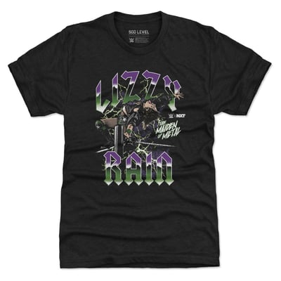 Lizzy Rain 500 Level NXT Maiden of Metal Premium Tri-Blend T-Shirt - Black