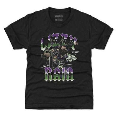 Lizzy Rain 500 Level Youth NXT Maiden of Metal T-Shirt - Black