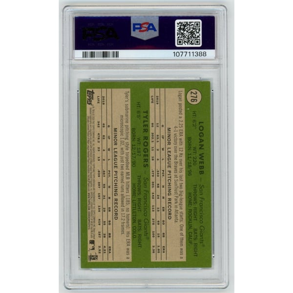 Logan Webb Autographed Trading Cards, Signed Logan Webb Inscripted 