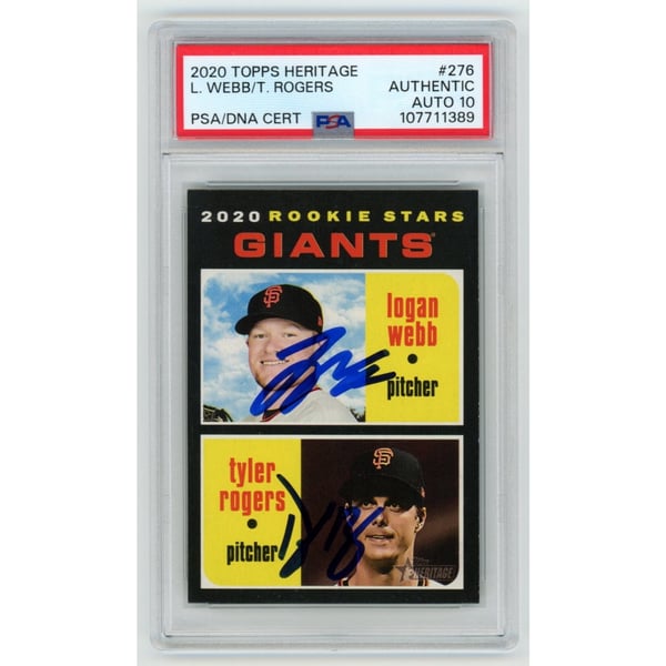 Logan Webb Autographed Trading Cards, Signed Logan Webb Inscripted 