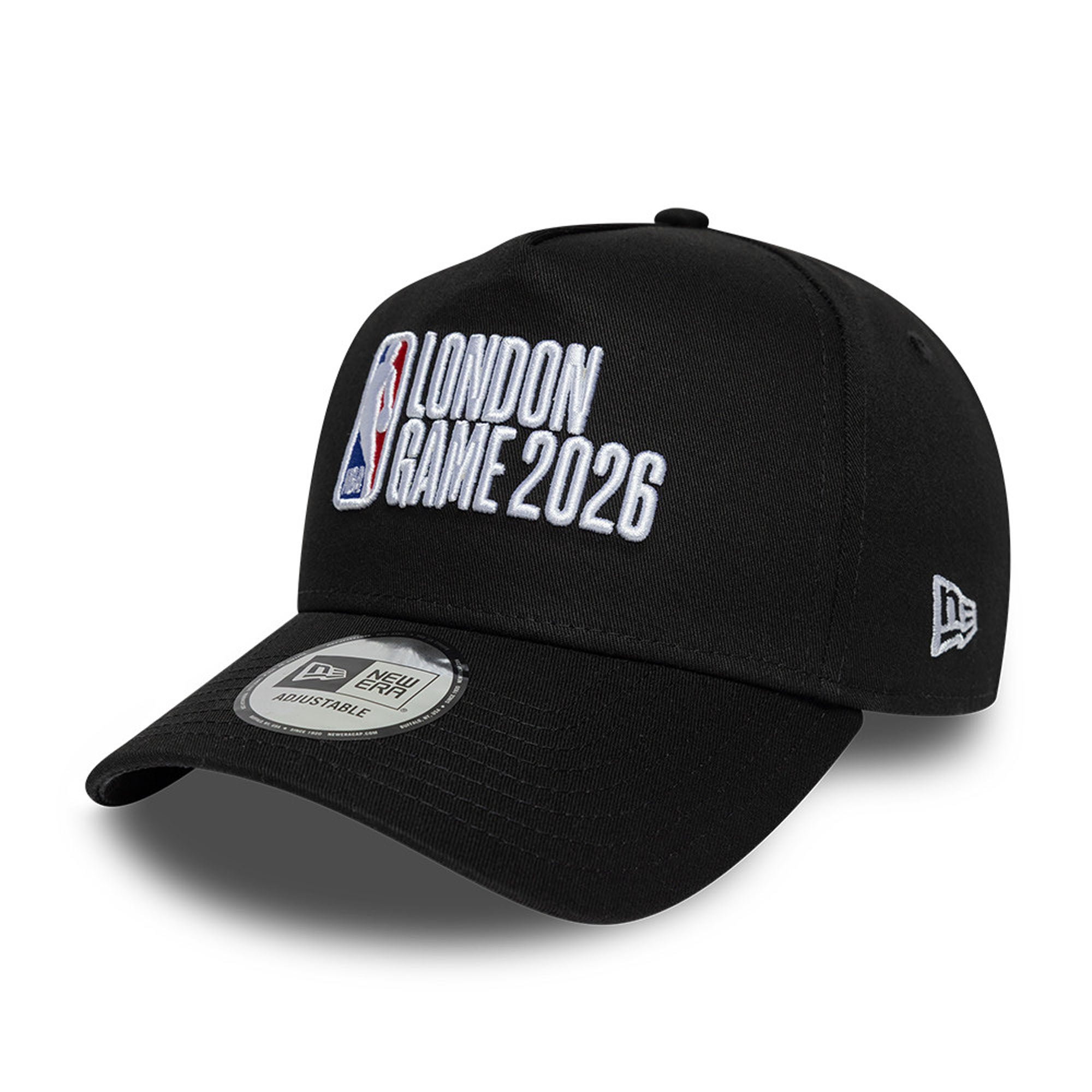 Men's New Era Black 2026 NBA Global Games London A-Frame 9FORTY Adjustable Hat
