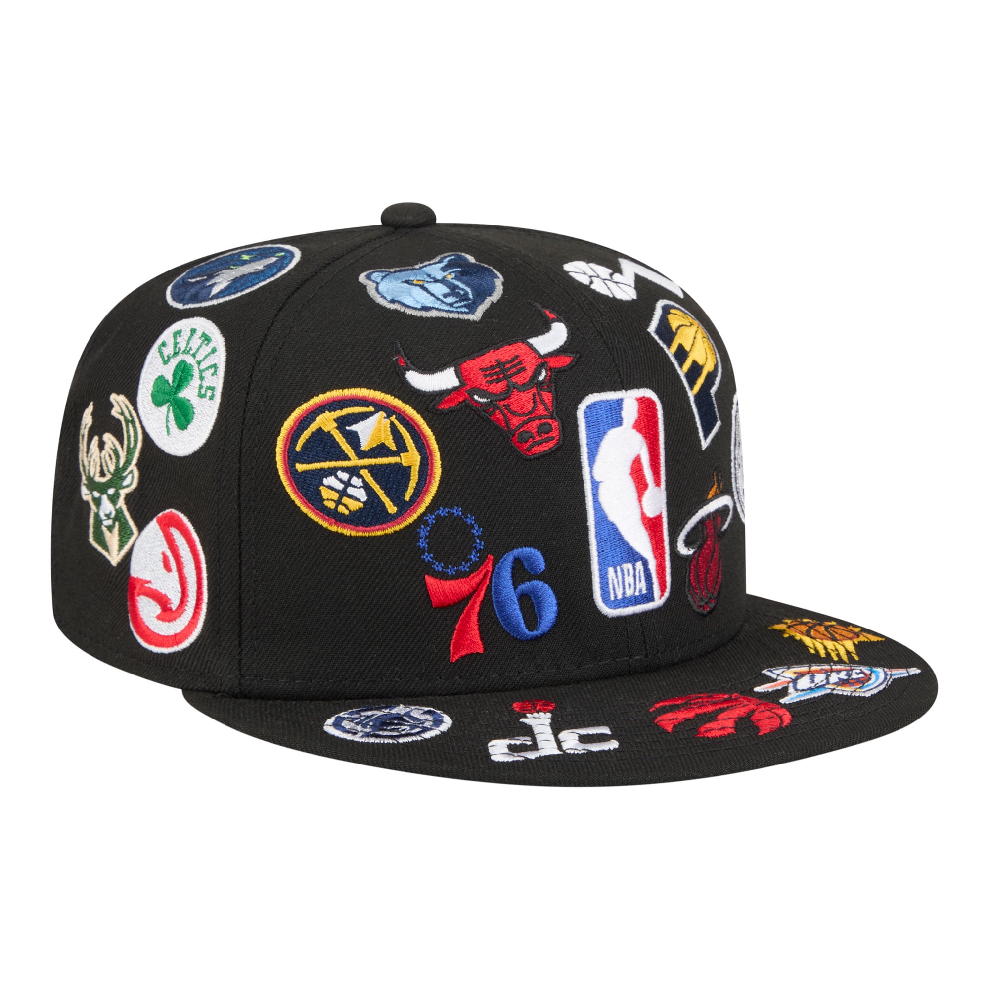 Men's NBA New Era Black All-Over 59FIFTY Fitted Hat