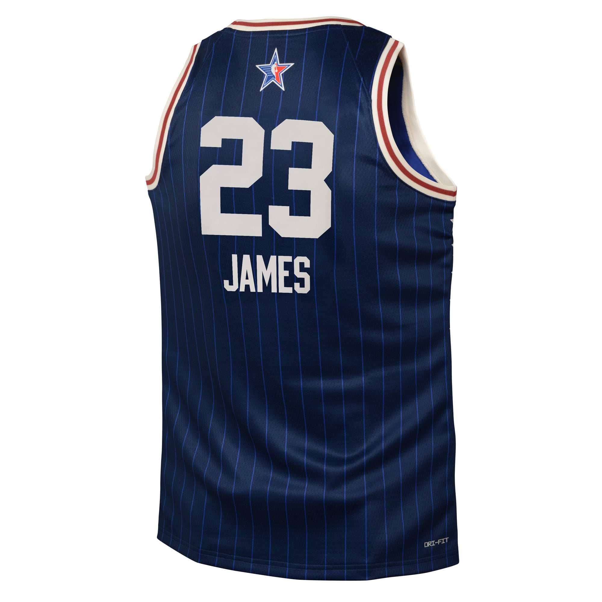 Maillot Swingman Jordan Brand LeBron James bleu marine pour enfant, édition spéciale All-Star Game NBA 2024