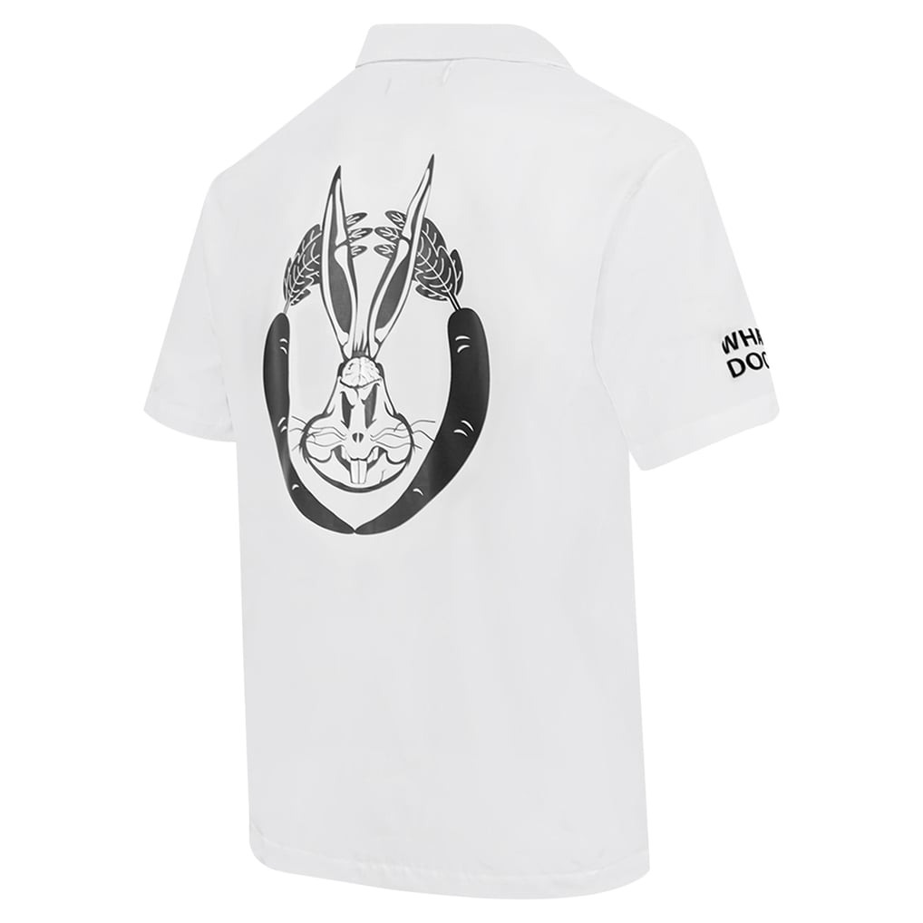 Looney Tunes Freeze Max Bugs Bunny Melted Skeleton Button-Up Shirt 