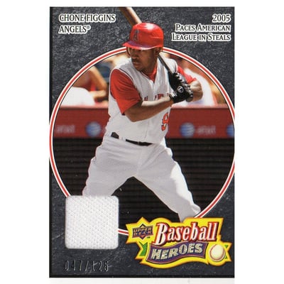 2008 Upper Deck Heroes Jersey Black #86 Chone Figgins