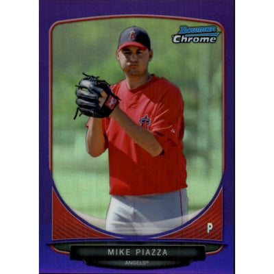 2013 Bowman Chrome Prospects Purple Refractors #BCP130 Mike Piazza