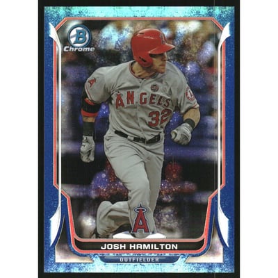2014 Bowman Chrome Bubble Refractors #135 Josh Hamilton