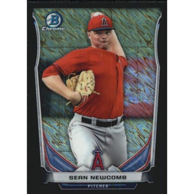 2014 Bowman Chrome Mini Factory Set Black Shimmer Refractors #308 Sean Newcomb