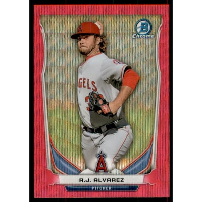 2014 Bowman Chrome Prospects Series 2 Pink Wave Refractors #BCP21 R.J. Alvarez