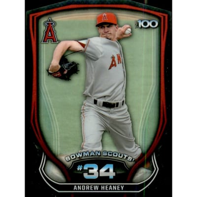 2015 Bowman Chrome Bowman Scouts Top 100 Die Cut #BTP34 Andrew Heaney