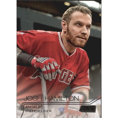 2015 Stadium Club Black #40 Josh Hamilton