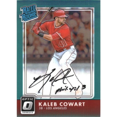2016 Donruss Optic Aqua #174 Kaleb Cowart RR AU/125