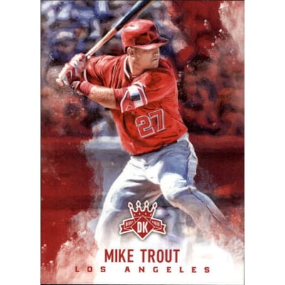 2017 Diamond Kings #67B Mike Trout VAR/Red jersey