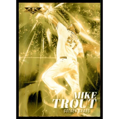 2017 Topps Fire Golden Grabs Gold Minted #GG20 Mike Trout