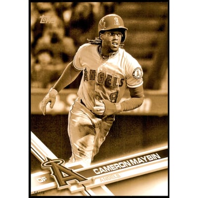 2017 Topps Update 5x7 Clear Gold #US170 Cameron Maybin