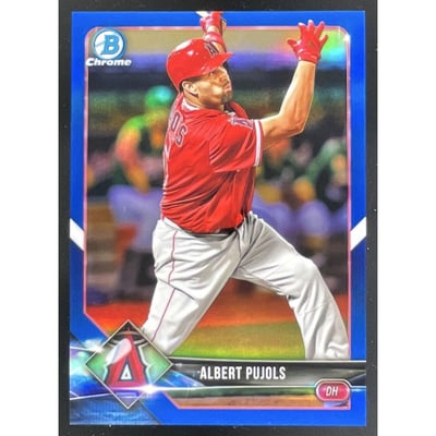 2018 Bowman Chrome Blue Refractor #29 Albert Pujols /150