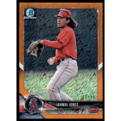 2018 Bowman Chrome Prospects Orange Shimmer Refractors #BCP144 Jahmai Jones