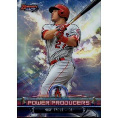 2018 Bowman's Best Power Producers Refractors #PPMT Mike Trout