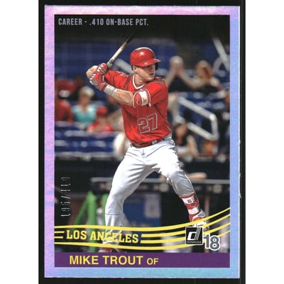 2018 Donruss Career Stat Line #242 Mike Trout RETRO/410