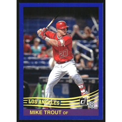 2018 Donruss Holo Blue #242 Mike Trout RETRO