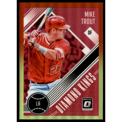 2018 Donruss Optic Red and Yellow #13 Mike Trout DK