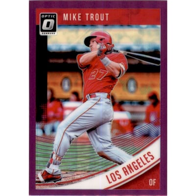 2018 Donruss Optic Variations Purple #121 Mike Trout