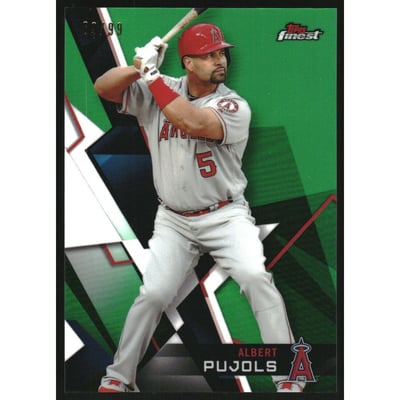 2018 Finest Green Refractors #31 Albert Pujols