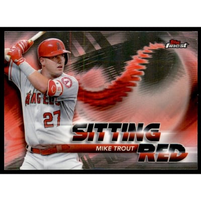 2018 Finest Sitting Red #SRMT Mike Trout