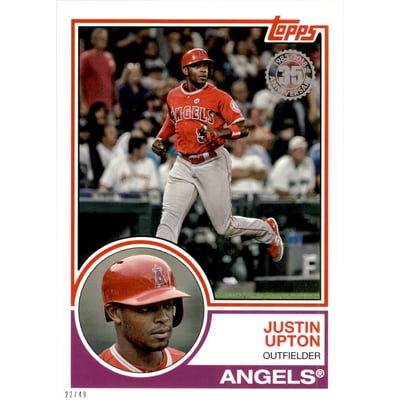 2018 Topps 5x7 '83 Topps #8355 Justin Upton