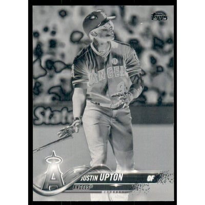 2018 Topps Black and White Negative #190 Justin Upton