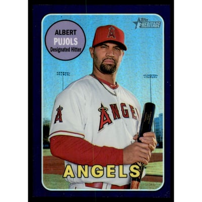 2018 Topps Heritage Chrome Purple Refractors #THC59 Albert Pujols