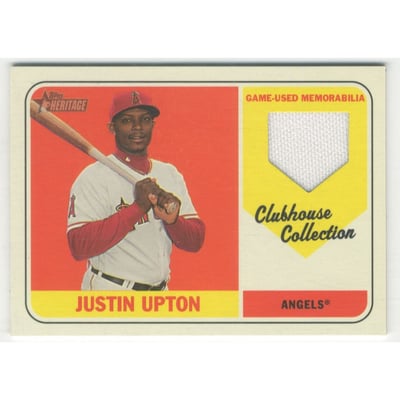 2018 Topps Heritage Clubhouse Collection Relics #CCRJU Justin Upton