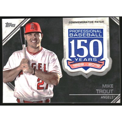 2019 Topps 150th Anniversary Manufactured Patches #AMPMT Mike Trout
