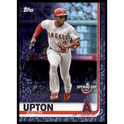 2019 Topps Opening Day Purple Foil #56 Justin Upton