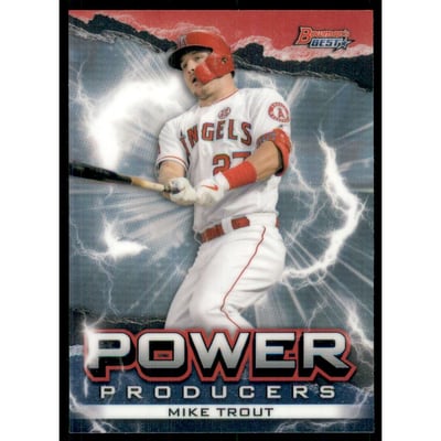 2020 Bowman's Best Power Producers #PPMT Mike Trout
