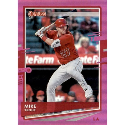 2020 Donruss Holo Purple Variations #129 Mike Trout