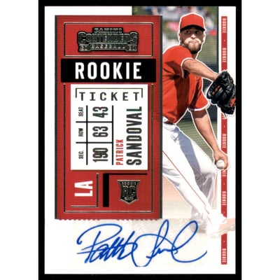 2020 Panini Contenders #165 Patrick Sandoval AU RC