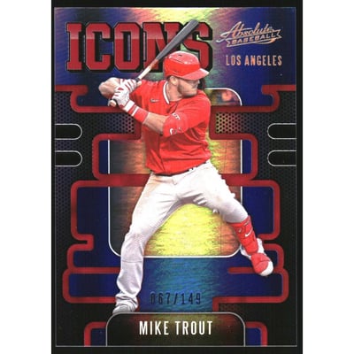 2021 Absolute Icons Spectrum Blue #7 Mike Trout