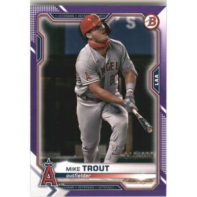 2021 Bowman Purple #17 Mike Trout