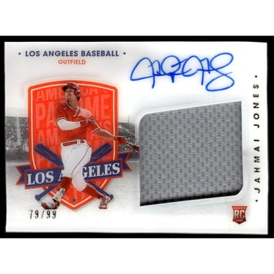 2021 Panini America's Pastime Material Signatures #13 Jahmai Jones