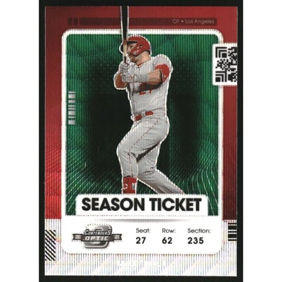 2021 Panini Contenders Optic Green Wave #56 Mike Trout