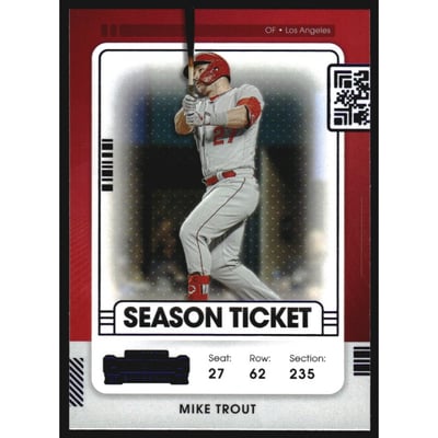 2021 Panini Contenders Season Ticket Blue #56 Mike Trout