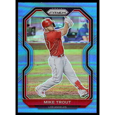 2021 Panini Prizm Prizms Carolina Blue #173 Mike Trout