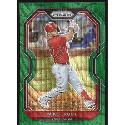 2021 Panini Prizm Prizms Green Wave #173 Mike Trout