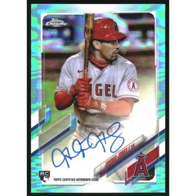 2021 Topps Chrome Rookie Autographs Aqua Refractors #RAJJ Jahmai Jones