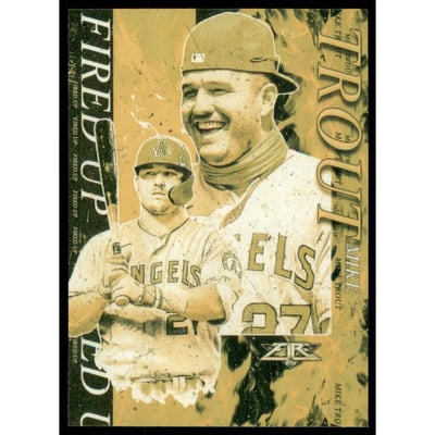 2021 Topps Fire Fired Up Gold Minted #FIU2 Mike Trout